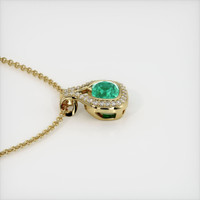 1.06 Ct. Emerald Pendant, 18K Yellow Gold 3