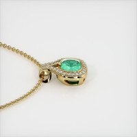 1.07 Ct. Emerald Pendant, 18K Yellow Gold 3