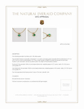 Emerald Pendant 1.62 Ct., 18K Yellow Gold Appraisal