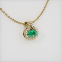 1.71 Ct. Emerald Pendant, 18K Yellow Gold 2