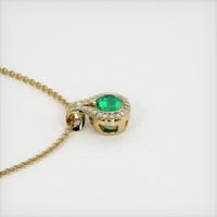 1.08 Ct. Emerald  Pendant - 18K Yellow Gold
