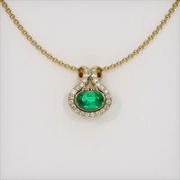 0.80 Ct. Emerald  Pendant - 18K Yellow Gold