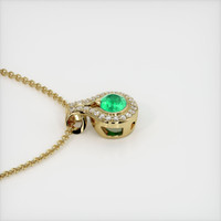0.80 Ct. Emerald Pendant, 18K Yellow Gold 3