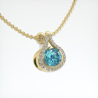 4.81 Ct. Gemstone Pendant, 18K Yellow Gold 2
