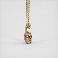 2.40 Ct. Pinkish Red Ruby Pendant, 18K Yellow Gold 3