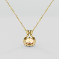2.25 Ct. Padparadscha Sapphire Pendant, 18K Yellow Gold 4