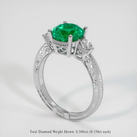 2.11 Ct. Emerald Ring, Platinum 950 2