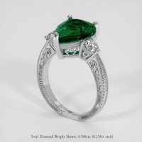 3.25 Ct. Emerald Ring, Platinum 950 2