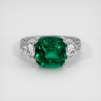 4.39 Ct. Emerald Ring, Platinum 950 1