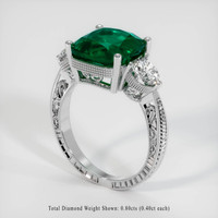 4.39 Ct. Emerald Ring, Platinum 950 2