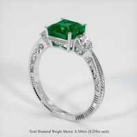 2.07 Ct. Emerald Ring, Platinum 950 2
