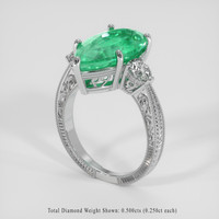 4.50 Ct. Emerald Ring, Platinum 950 2