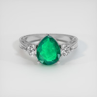 2.09 Ct. Emerald Ring, Platinum 950 1