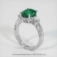 2.81 Ct. Emerald Ring, Platinum 950 2