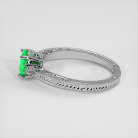 0.60 Ct. Emerald Ring, Platinum 950 4