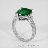 4.08 Ct. Emerald Ring, Platinum 950 2
