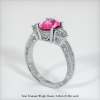 2.09 Ct. Pink Sapphire Ring, Platinum 950 2