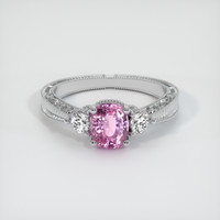 1.41 Ct. Pink Sapphire Ring, Platinum 950 1