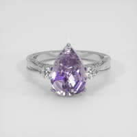 3.56 Ct. Violet Sapphire Ring, Platinum 950 1