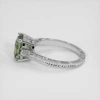 3.35 Ct. Yellowish Green Sapphire Ring, Platinum 950 4