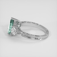 2.44 Ct. Bluish Green Sapphire Ring, Platinum 950 4