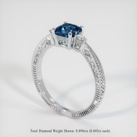 1.24 Ct. Sapphire Ring, Platinum 950 2