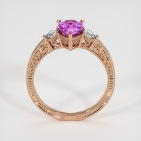 2.18 Ct. Pink Sapphire Ring, 14K Rose Gold 3