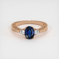 0.73 Ct. Sapphire Ring, 18K Rose Gold 1