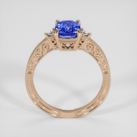 2.09 Ct. Blue Sapphire Ring, 18K Rose Gold 3