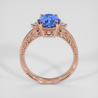 1.97 Ct. Blue Sapphire Ring, 18K Rose Gold 3