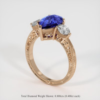 2.87 Ct. Sapphire Ring, 18K Rose Gold 2
