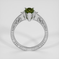0.64 Ct. Green Zircon Ring, Silver 3