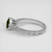 0.64 Ct. Green Zircon Ring, Silver 4