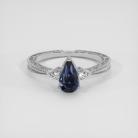 1.18 Ct. Blue Spinel Ring, Silver 1