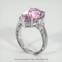 15.63 Ct. Pink Kunzite Ring, 10K White Gold 2