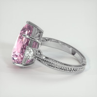 15.63 Ct. Pink Kunzite Ring, 10K White Gold 4