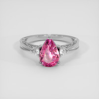 2.07 Ct. Pink Sapphire Ring, 10K White Gold 1