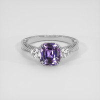 2.10 Ct. Purple Sapphire Ring, 10K White Gold 1