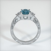 0.96 Ct. Greyish Blue Sapphire Ring, 10K White Gold 3