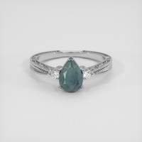 1.32 Ct. Alexandrite Ring, 14K White Gold 1