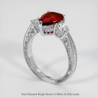2.32 Ct. Ruby Ring, 14K White Gold 2