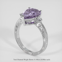3.56 Ct. Violet Sapphire Ring, 14K White Gold 2