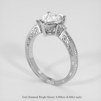 1.64 Ct. White Sapphire Ring, 14K White Gold 2