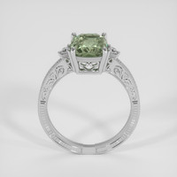 3.35 Ct. Yellowish Green Sapphire Ring, 14K White Gold 3