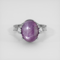 13.93 Ct. Purple Sapphire Ring, 14K White Gold 1