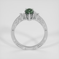 1.00 Ct. Green Sapphire Ring, 14K White Gold 3