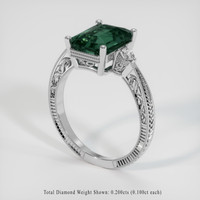 5.52 Ct. Bluish Green Sapphire Ring, 14K White Gold 2