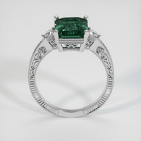 5.52 Ct. Bluish Green Sapphire Ring, 14K White Gold 3