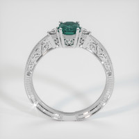 0.67 Ct. Bluish Green Sapphire Ring, 14K White Gold 3