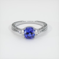 1.66 Ct. Sapphire Ring, 18K White Gold 1